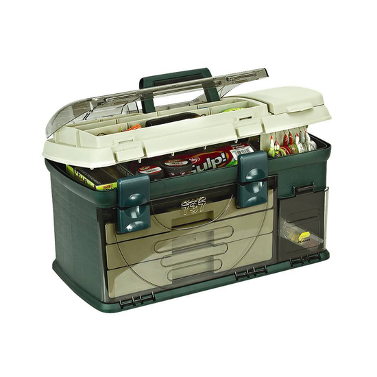 Plano 737 Large 3 Drawer Tackle Box Including 3 Spinnerbait Racks 4 Plano 737 Large 3 Drawer Tackle Box Including 3 Spinnerbait Racks - Image 2