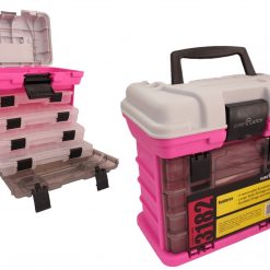 Tackle Boxes Limited Edition Pink Surecatch 4 Tray Heavy Duty Fishing Tackle Box PINK