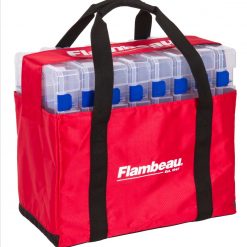 Flambeau 5228 Large Fishing Tackle Tray Tote Bag With Eight 5007 Tuff Tainers