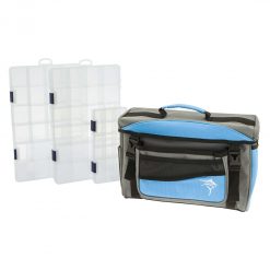 Jarvis Walker Fishing Satchel Bag With 3 Lure Trays - Fishing Lure Bag