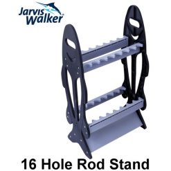 Home Rod Storage Jarvis Walker 16 Hole Plastic Fishing Rod Stand - Double Sided Rod Holder -Tackle Storage store Jw Plastic Rod Holder 3