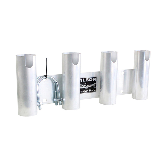 Rod Holders And Rod Rests Wilson Bull Bar Fishing Rod Holder/Carrier Aluminium 4 Hole 4 Rod Holders And Rod Rests Wilson Bull Bar Fishing Rod Holder/Carrier Aluminium 4 Hole - Image 2