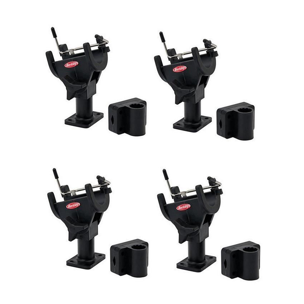Rod Holders And Rod Rests 4 X Berkley Quick Set Fishing Rod Holders-Fully Adjustable With Mounting Bracket 3 Rod Holders And Rod Rests 4 X Berkley Quick Set Fishing Rod Holders-Fully Adjustable With Mounting Bracket